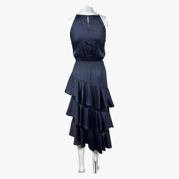 NWT Petal & Pup Tiered Midi Dress in Navy Size 10 Glam Flared Party - Picture 3 of 7